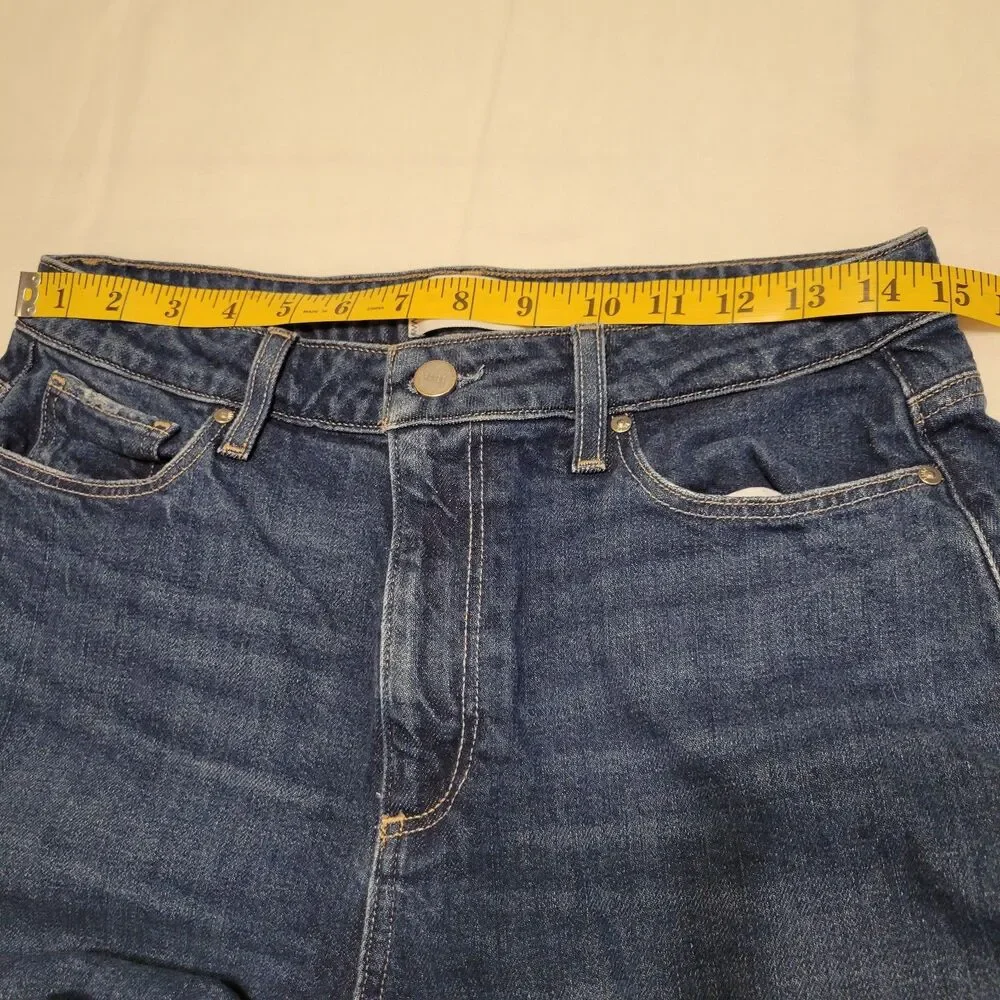 Paige Harper Women's Wide Leg Blue Denim Jeans Low Rise Size 29